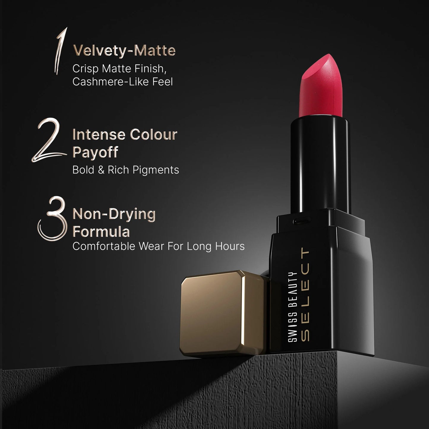 Swiss Beauty Select Dare To Matte Lipstick - 8 Toasted Brown - 3.8 gm