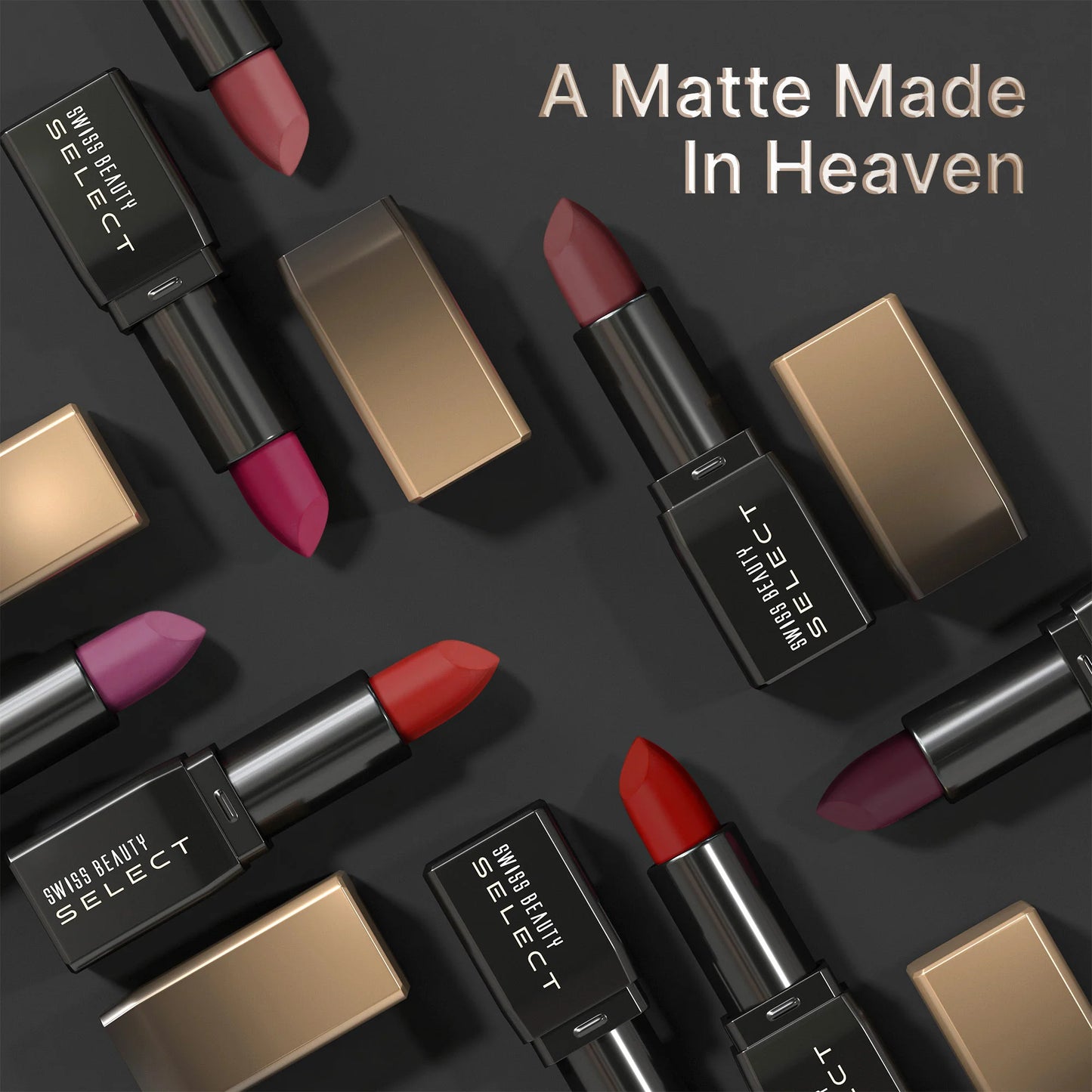 Swiss Beauty Select Dare To Matte Lipstick - 8 Toasted Brown - 3.8 gm