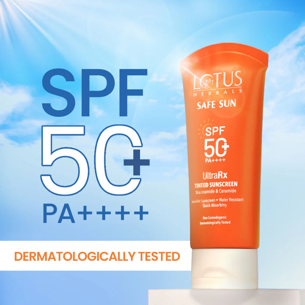 Lotus Herbals Safesun Ultrarx Tinted Sunscreen SPF 50+ PA++++ - 50 gm