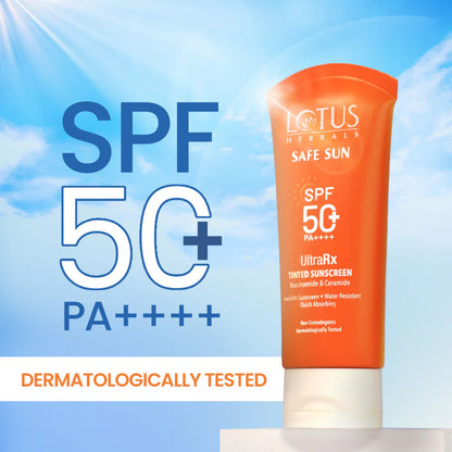 Lotus Herbals Safesun Ultrarx Tinted Sunscreen SPF 50+ PA++++ - 50 gm