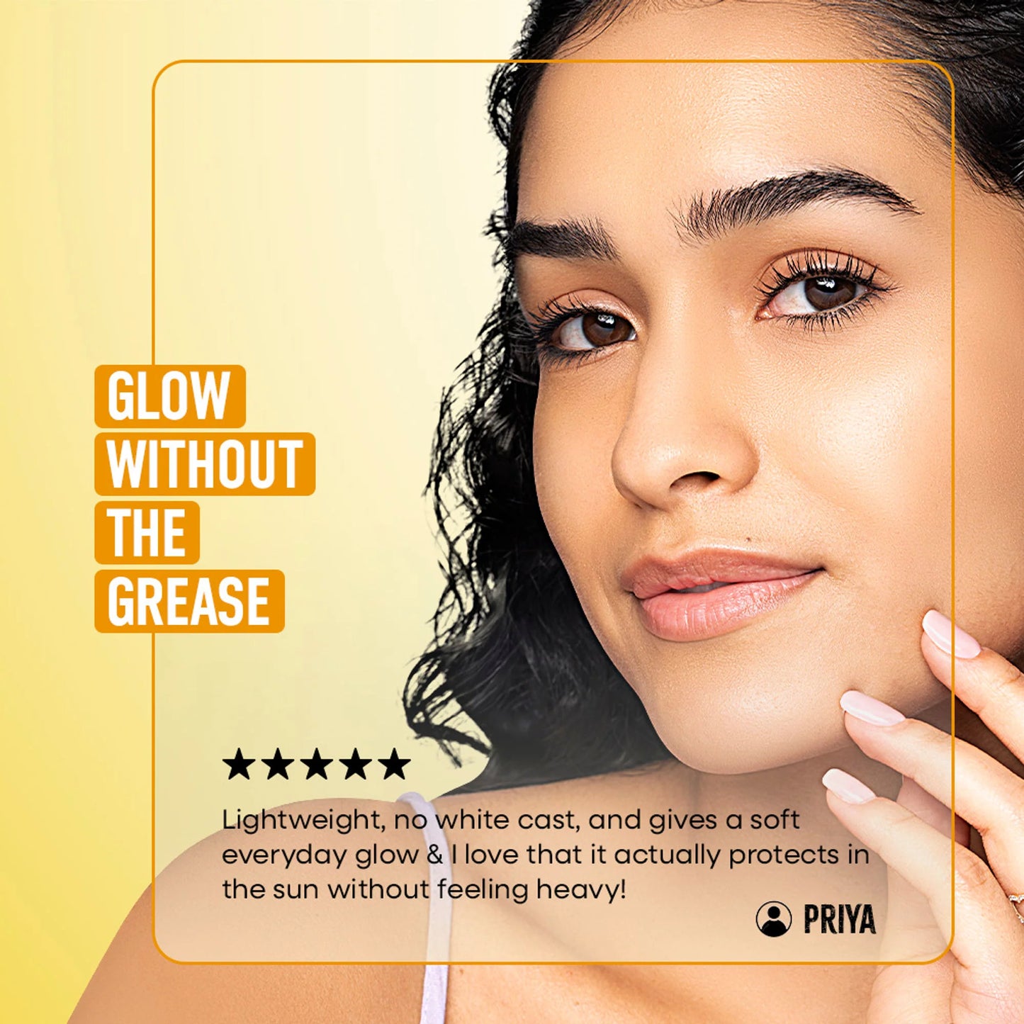 Nykaa Naturals SUNKISSED GLOW Invisible Sunscreen Gel SPF 50 PA++++ with Niacinamide and Vitamin C - 50 gm