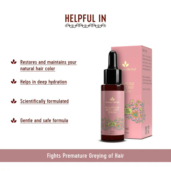 Avimee Herbal Anti Grey Hair Combo - Keshkrishna Hair Oil And Scalptone Grey Hair Serum, Restores Natural Color - combo