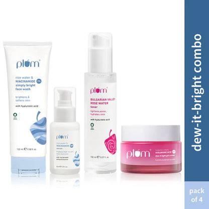 Plum Niacinamide & Hyaluronic Acid CTMS combo for Bright & Hydrated Skin - combo