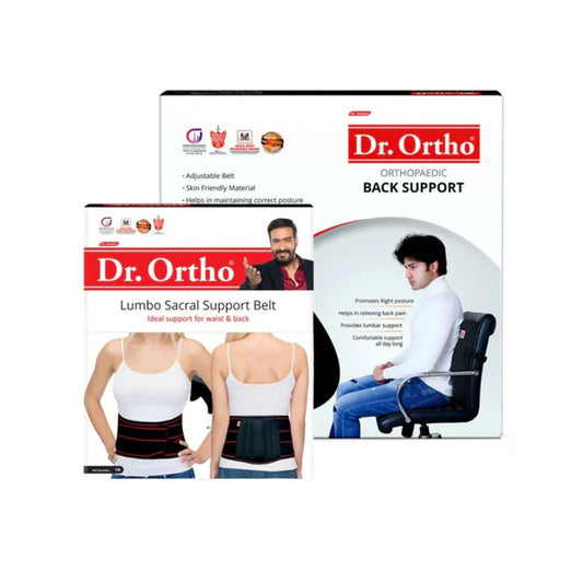 Dr. Ortho An orthopaedic Back Support (Memory foam) & Lumbo Sacral Support Belt Combo - combo