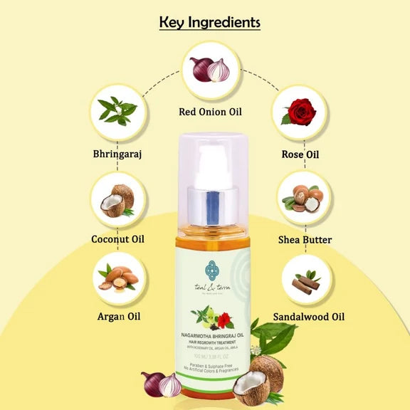 Teal and Terra Nagarmotha Bhringraj Hair Oil - 100 ml