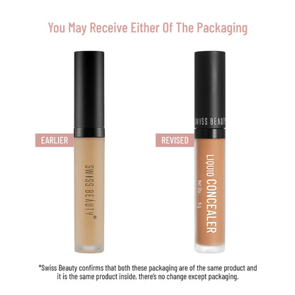 Swiss beauty Full Coverage Liquid Concealer With Jojoba Oil - 03 Light Moyen - 6 gm