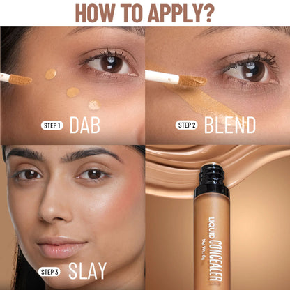 Swiss beauty Full Coverage Liquid Concealer With Jojoba Oil - 03 Light Moyen - 6 gm