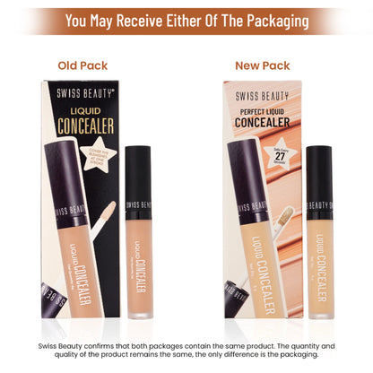 Swiss beauty Full Coverage Liquid Concealer With Jojoba Oil - 03 Light Moyen - 6 gm
