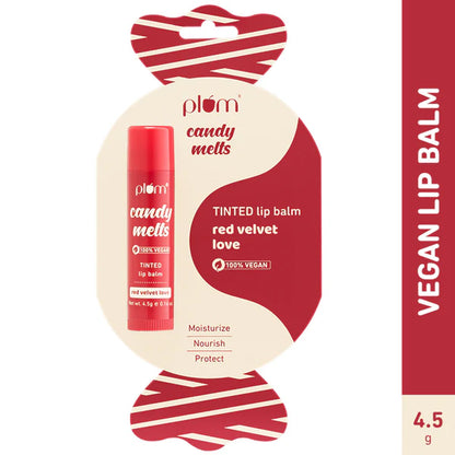 Plum Candy Melts Tinted Lip Balm - Red Velvet Love - 4. 5 gm