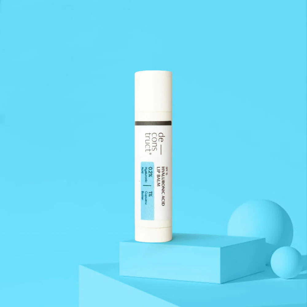 Deconstruct Hyaluronic Acid Lip Balm With 1% Cupuacu Butter - For Fuller lips, Dry Lips, Reduces Flakiness