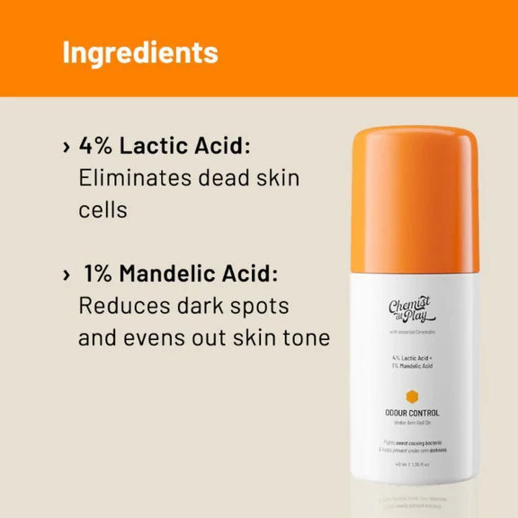Chemist At Play Lactic Acid Exfoliating Body Wash & AHA Underarm Roll-On Combo - combo