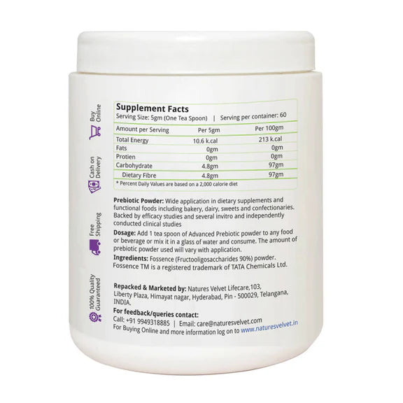 Nature's Velvet Advanced Prebiotics Powder - 300 gm