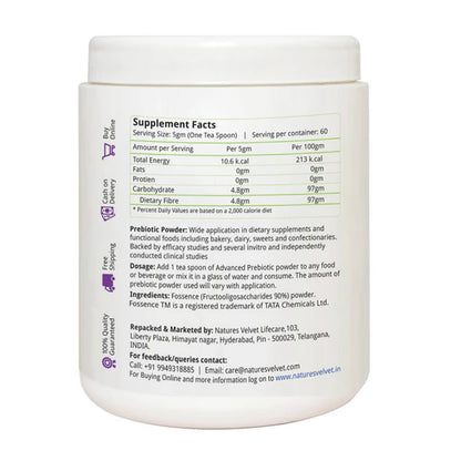 Nature's Velvet Advanced Prebiotics Powder - 300 gm
