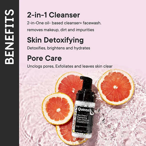 Quench Botanics Mon Cherry Brightening Foam Cleanser - Korean Skincare - 100 ml