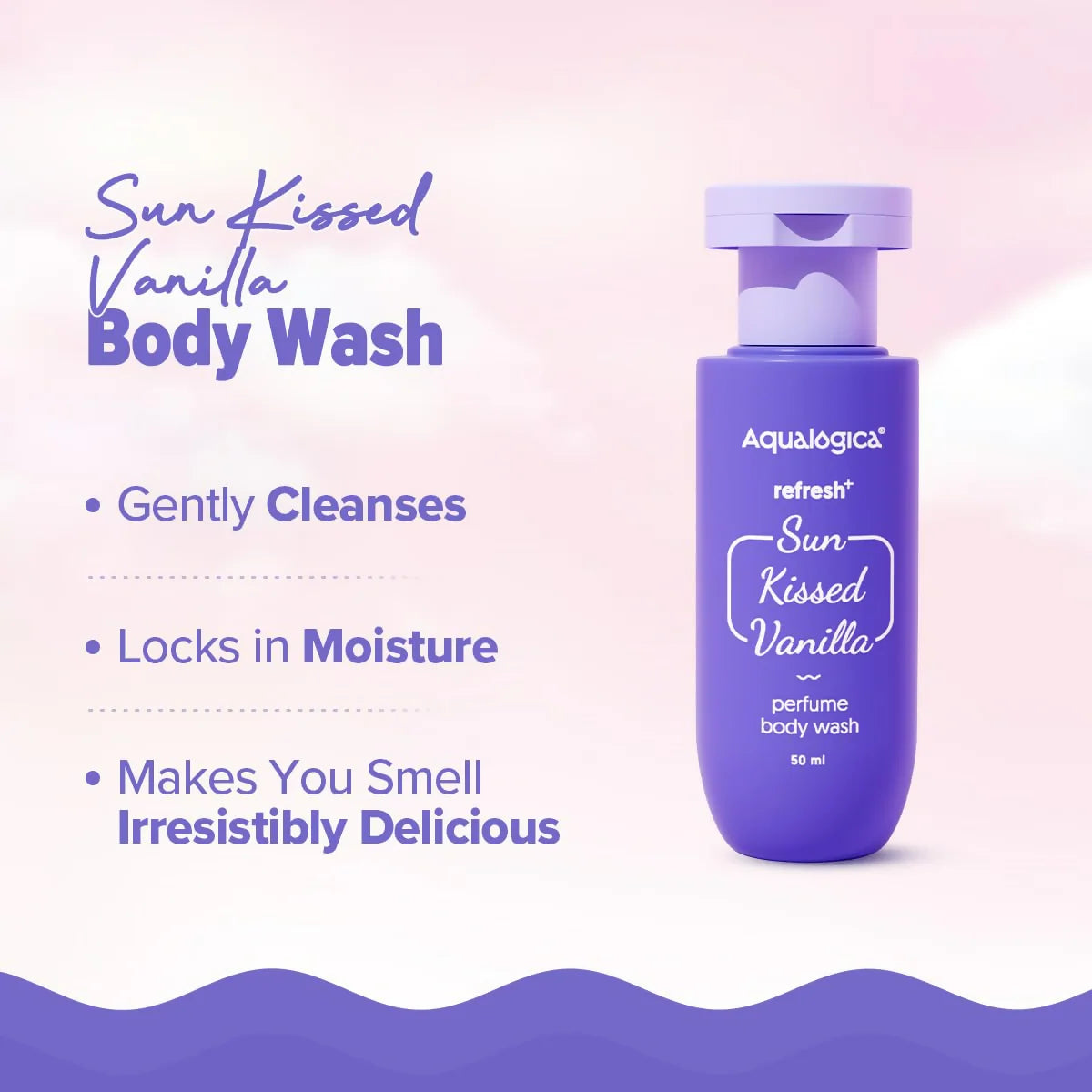 Aqualogica Refresh+ Vanilla Body Care Gift Set Kit - combo