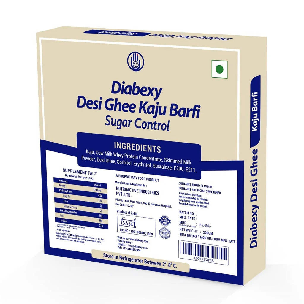 Diabexy Desi Ghee Kaju Barfi