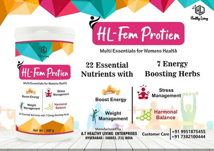 Healthy Living HL - Fem Protein Powder for Women - 300 gm