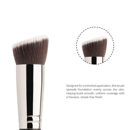 PAC Studio Foundation Application Brush 006 - Flat Angular Densely Packed Soft Bristles for Smooth Blending - 1 pc