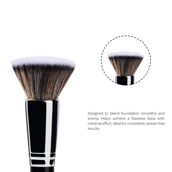 PAC Studio Foundation Blending Brush 265 - Flat Kabuki, Dense Soft Synthetic Bristles for Airbrush Finish - 1 pc
