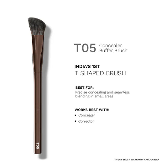 PAC Studio T05 Concealer Buffer Brush - Fluffy Synethetic Bristles for Effortless Concealer Blending - 1 pc