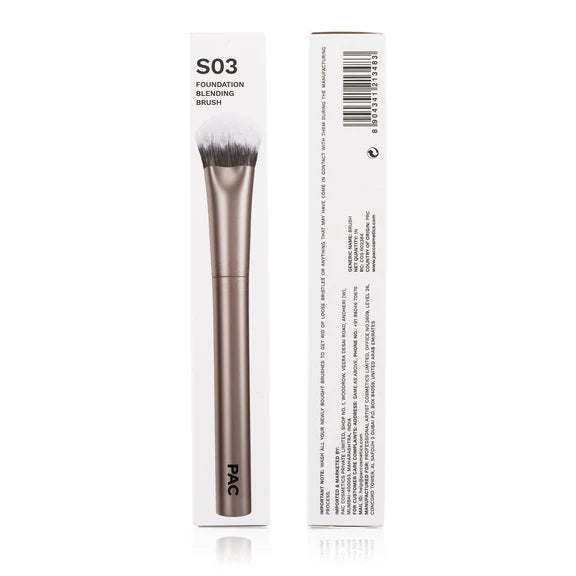 PAC Studio S03 Foundation Blending Brush - Creates Airbrush Finish, Designed for Post Application Blending - 1 pc