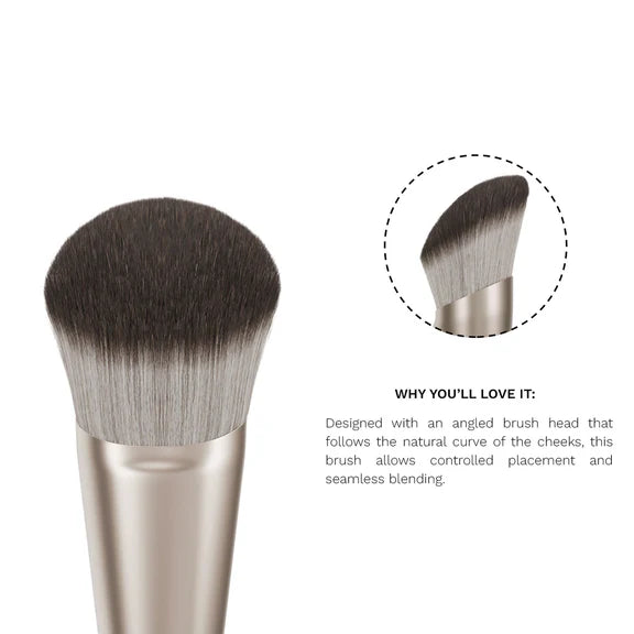 PAC Studio S04 Blush Brush - Fluffy Expertly Angled Blush Brush, Works Effortlessly with All Formulas - 1 pc