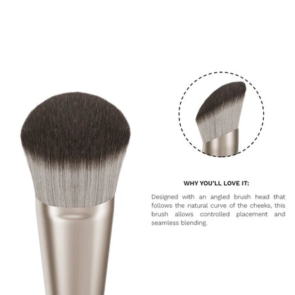 PAC Studio S04 Blush Brush - Fluffy Expertly Angled Blush Brush, Works Effortlessly with All Formulas - 1 pc