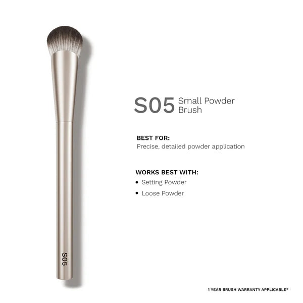 PAC Studio S05 Small Powder Brush - Tapered Powder Brush for Expert Precision, Ideal for Under Eye Baking - 1 pc