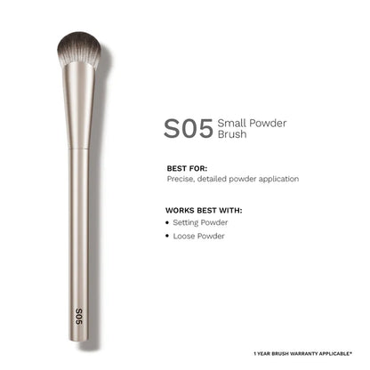 PAC Studio S05 Small Powder Brush - Tapered Powder Brush for Expert Precision, Ideal for Under Eye Baking - 1 pc