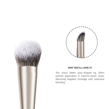 PAC Studio S13 Small Concealer Brush - Kitten Paw Shape allows Precision Coverage, Ideal for Inner Corners - 1 pc