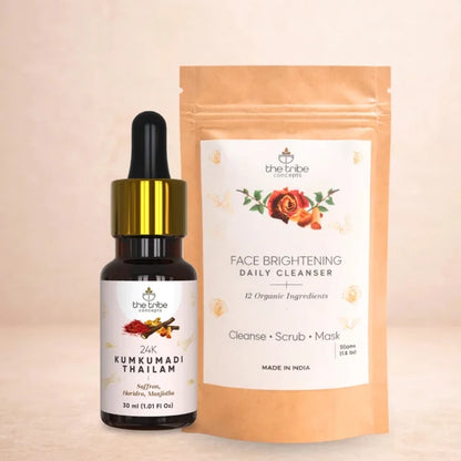 Face Brightening Kit - Saffron & Manjistha for Instant Brightening