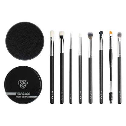 PAC Studio Eye Series Brush Set (8 Brushes) with Cleaner Combo - 2 pcs