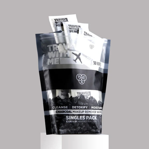PAC Studio Travel With Me Charcoal Wipes (Singles) - 30 wipes