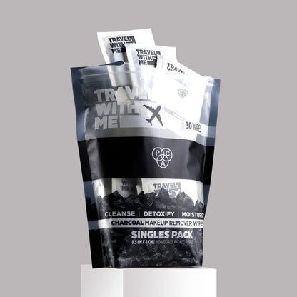 PAC Studio Travel With Me Charcoal Wipes (Singles) - 30 wipes