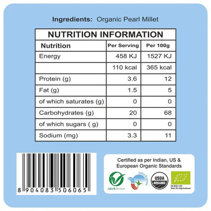 24 Mantra Organic Bajra (Pearl Millet) Flour - 500gm