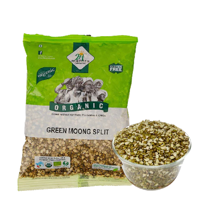 24 Mantra Organic Green Split Moong Dal - 500 gm
