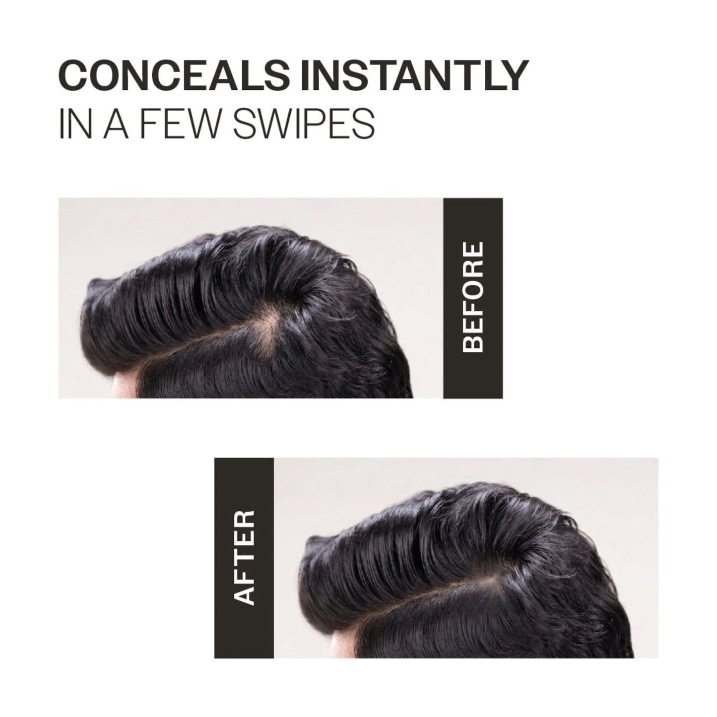 Bare Anatomy Cover-Up Hair Powder 100% Instant Grey Coverage Seamless Natural Finish - Black - 4 gm