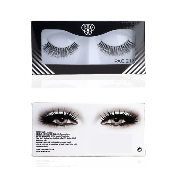 PAC Studio Tapered Lash 213 - Handmade Natural Looking, Reusable up to 12x, Seamlessly Blends with Lashes - 1 Pair