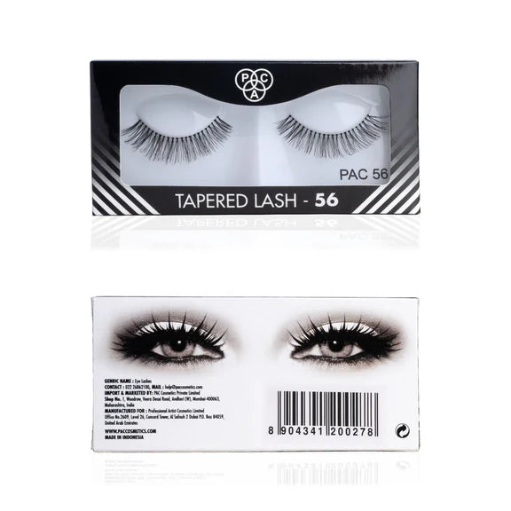 PAC Studio Tapered Lash 56 - Handmade Natural Looking, Reusable up to 12x, Seamlessly Blends with Lashes - 1 Pair