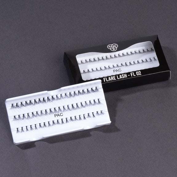 PAC Studio Flare Lash FL2 - Natural Cluster Lashes with Short, Long & Thick Strands for Versatile Looks - 1 pc