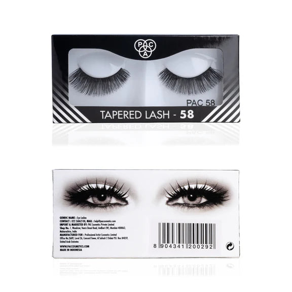 PAC Studio Tapered Lash 58 - Handmade Natural Looking, Reusable up to 12x, Seamlessly Blends with Lashes - 1 Pair