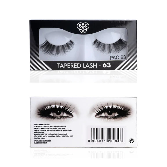 PAC Studio Tapered Lash 63 - Handmade Natural Looking, Reusable up to 12x, Seamlessly Blends with Lashes - 1 pair