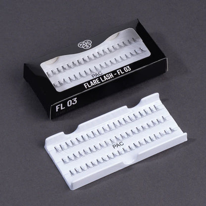 PAC Studio Flare Lash FL3 - Natural Cluster Lashes with Short, Long & Thick Strands for Versatile Looks - 1 pc