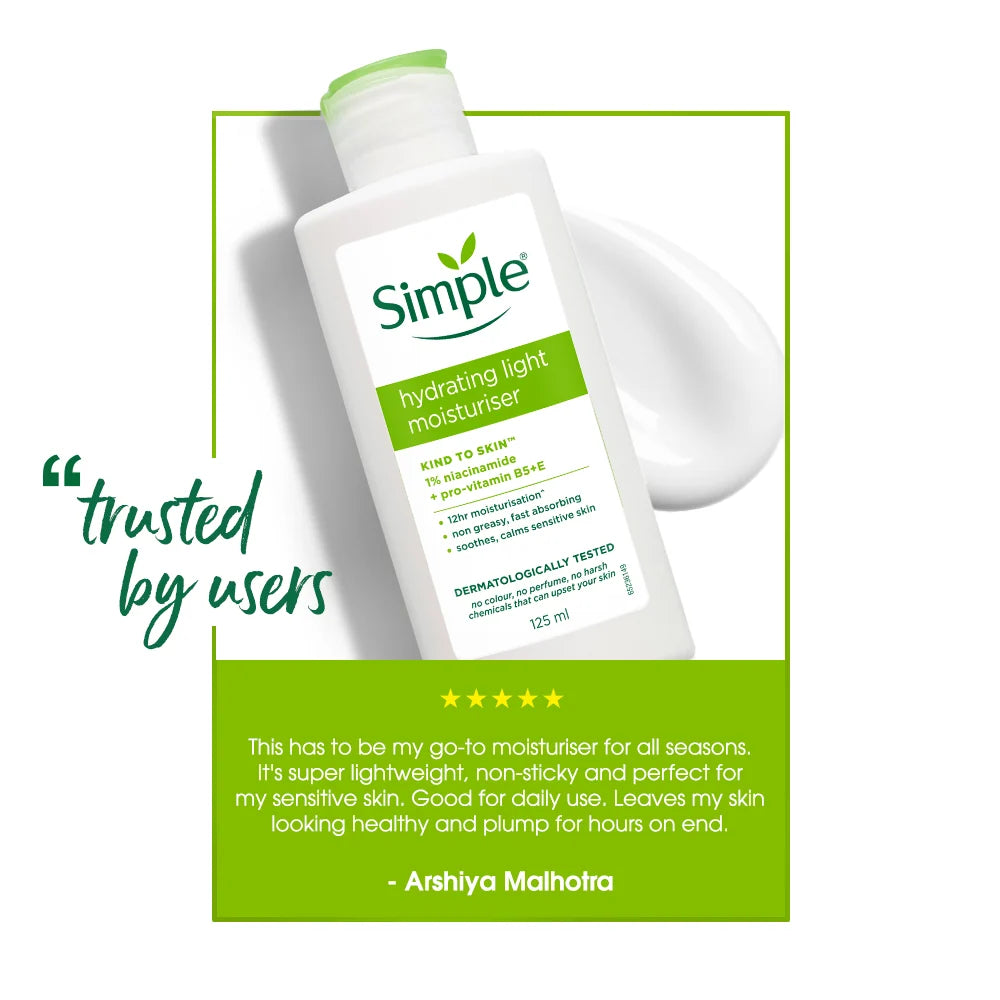Simple Hydrating Light Moisturiser, 125ml