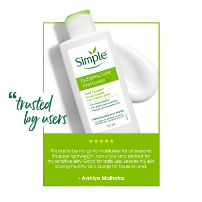 Simple Hydrating Light Moisturiser, 125ml