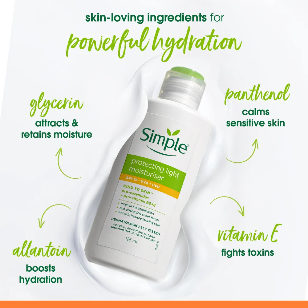 Simple Kind To Skin Protecting Light Moisturiser SPF 15, 125ml