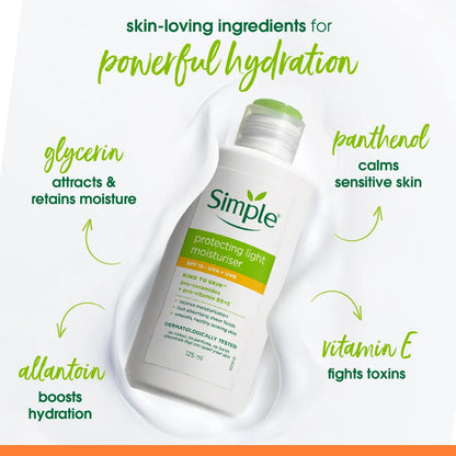 Simple Kind To Skin Protecting Light Moisturiser SPF 15, 125ml