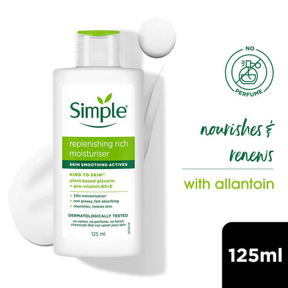 Simple Kind To Skin Replenishing Rich Moisturiser, 125ml