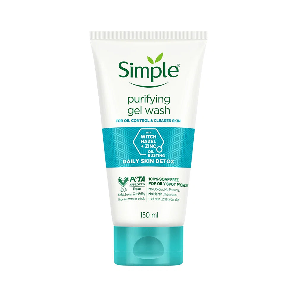 Simple Daily Skin Detox Purifying Facial Wash, 150ml