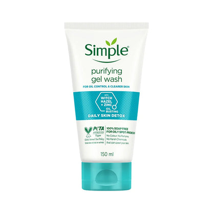 Simple Daily Skin Detox Purifying Facial Wash, 150ml